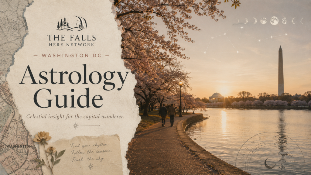 Washington DC astrology guide artwork for Washington, DC Monthly Sky Overview: July 2026.