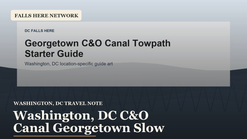 Washington, DC travel context image for Washington, DC C&O Canal Georgetown Slow Loop from the Falls Here owned asset library.