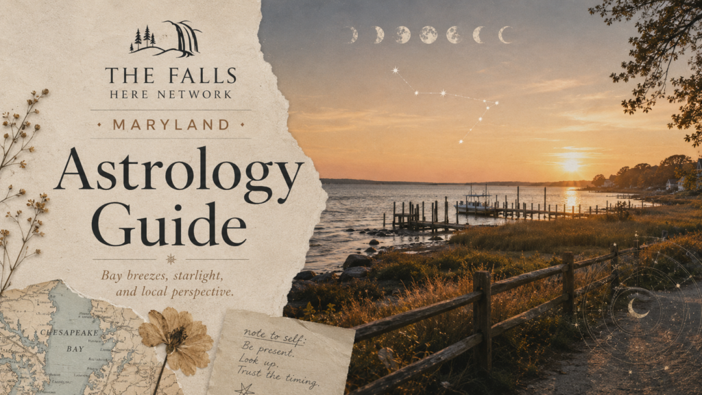 Maryland astrology guide artwork for Maryland Monthly Sky Overview: July 2026.