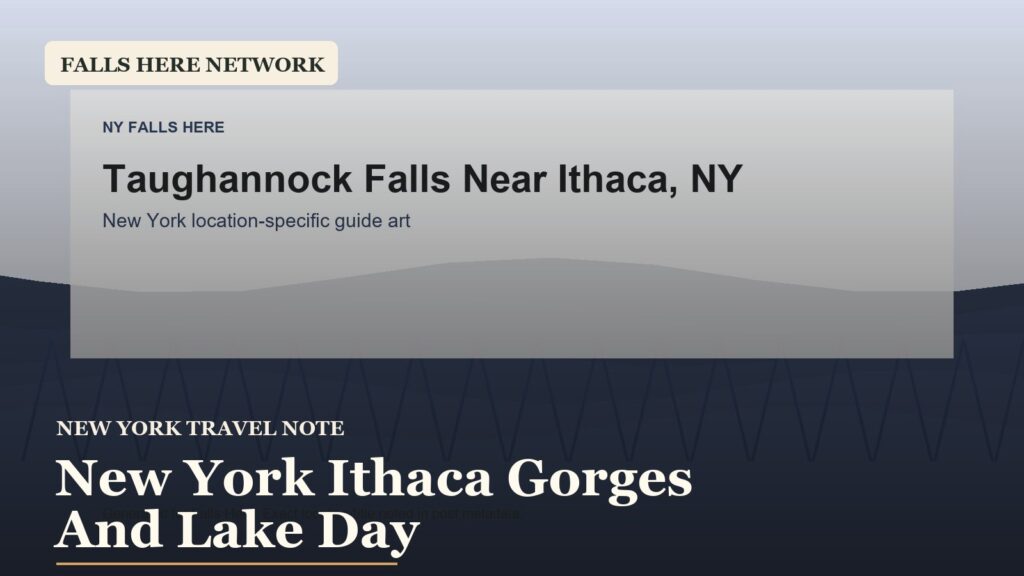 New York travel context image for New York Ithaca Gorges And Lake Day from the Falls Here owned asset library.